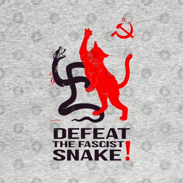 Soviet Cat - Defeat the Fascist Snake by nathannunart